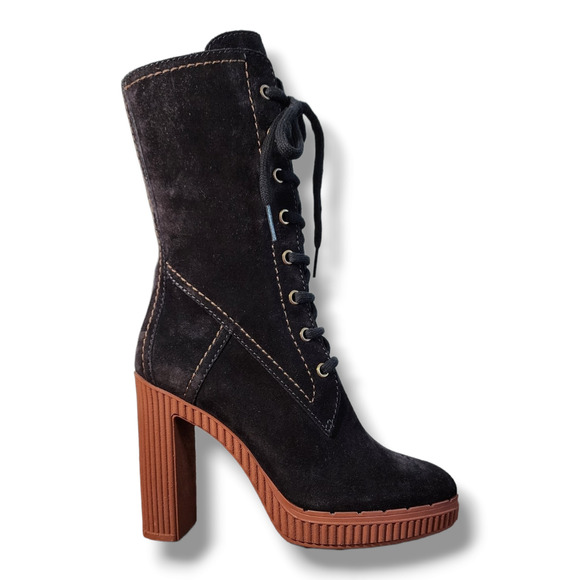 Tod's Brown Suede Altraversione Zip-Up Heel Boots Size 34.5 - Picture 2 of 16